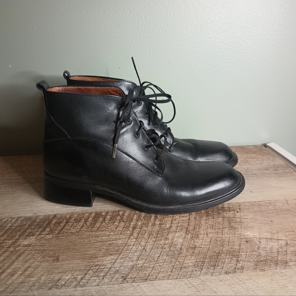 Santana Canada Womens Lace Up Oxford Boots Black 9-9.5 Academia Steampunk - Picture 6 of 15